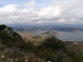 vue du Salagou des crêtes du Mont Liausson