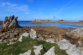 D'Est en Ouest, estuaire, îlots et roches escarpées à Plougrescant