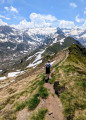 Vue en direction du col de la Fouz&egrave;s en contrebas du pic de Cabanatous