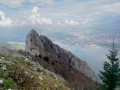 Vue en plongée de la dent du chat depuis le Molard noir