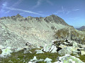 Le Col de la Vache depuis le parking du Muret