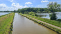 Vue sur canal Marne au Rhin direction Strasbourg depuis le haut de la passerelle