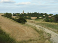 Vue sur Fanjeaux depuis le premier pech