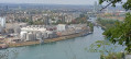Vue sur l'&eacute;cluse et le port de Birsfelden et B&acirc;le
