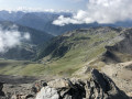 Vue sur l'itinéraire de monté