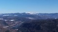 Vue sur la chaîne du Jura et le lac Sylans