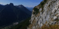 Vue sur la Dent du Cruet, dents de Lanfon, vallée de Thônes