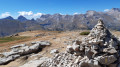 Vue sur la T&ecirc;te et le Roc de Garnesier, et les sommets Ouest du D&eacute;voluy, depuis le plateau d'Aurouze