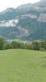 Vue sur la vallée de Sallanches et Cascade d'Arpenaz
