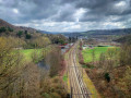 Vue sur le chemin de fer à Chaudfontaine