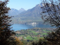 vue sur le lac d'Annecy, en montant