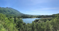 Vue sur le lac de Chevelu et la dent du Chat