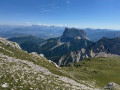 Vue sur le mont aiguille pendant la montée finale