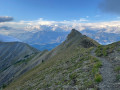 Vue sur le pic de l'Aiguille avant la ridge