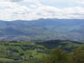 Vue sur le Pilat depuis les crêtes du Châtelard