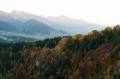 Vue sur le plateau depuis le sentier de retour.