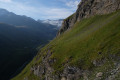 Vue sur le refuge et glacier de Glairetta