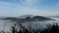 vue sur le Rhône dans la brume : magique !