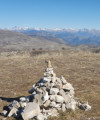 Vue sur les cimes du Mercantour depuis le sommet du Puy de Tourette