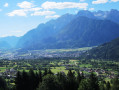 Vue sur les Dolomites en montant