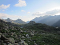 Vue sur les montagnes ariègeoises depuis le port de Bouet