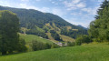 vue sur les pistes de ski en face vue sur les pistes de ski en face
