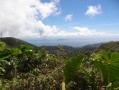 Vue sur les Saintes lors de la montée vers la Soufrière