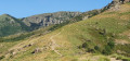 Vue sur les sommets depuis le chemin de montée