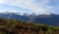Vue sur les sommets enneigés