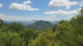Vue sur les "Trois becs" dans la descente.