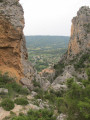 Vue sur Moustiers par le chemin "difficile"