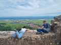 Vue sur Ribeauvillé depuis le château Saint-Ulrich.