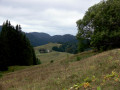 Vue sur une ferme près de La Borne au Lion