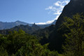 Vue vers l'Est: rempart de Cilaos
