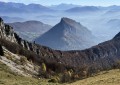 Vue vers le Dévoluy derrière la Crête des Rochers de l'Église