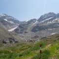 Vue vers le glacier