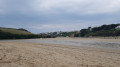 walking on the sand along River Gannel