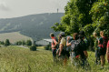 Wanderer vor dem Keilberg