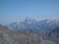 Zoom sur le Mont Viso et à droite le Crête de la Taillante